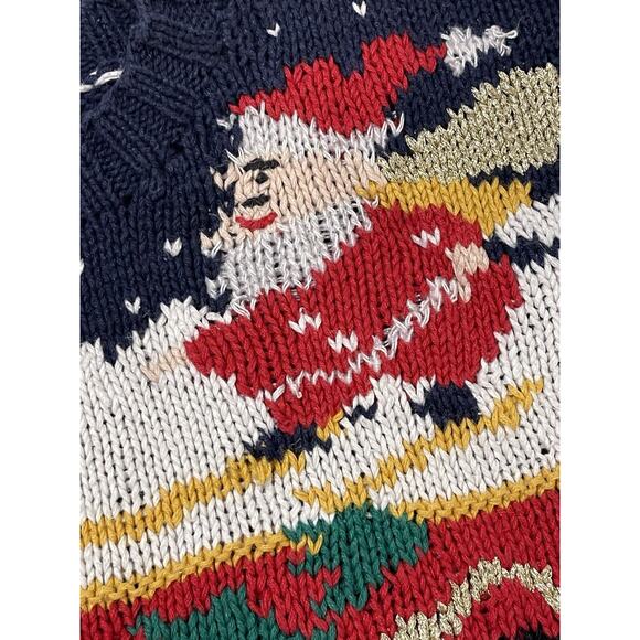 Vintage Pullover Ugly Christmas Sweater STUDIO Cotton Blend Small - Picture 3 of 6